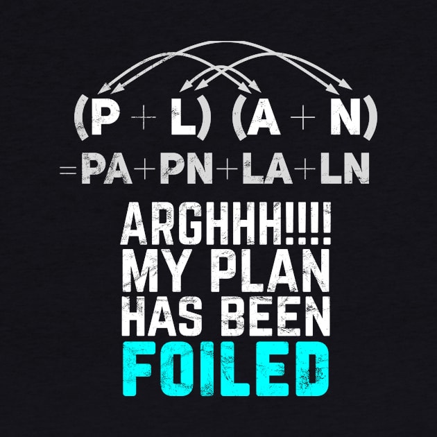 My Plan Has Been Foiled Funny Math Pun - Distressed by Science_is_Fun